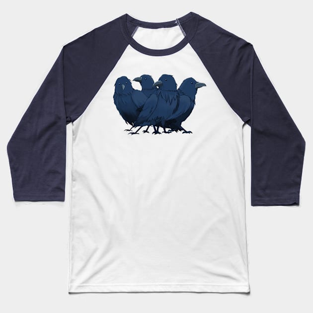 Crows Baseball T-Shirt by Dogfather